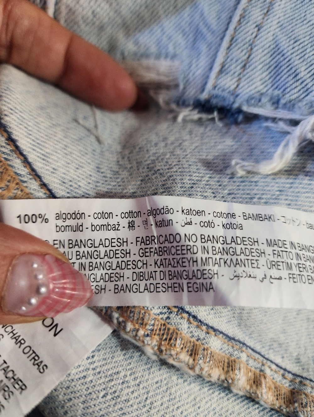 Zara One-Shoulder Denim Asymmetrical Crop Top, Small - Picture 4 of 4